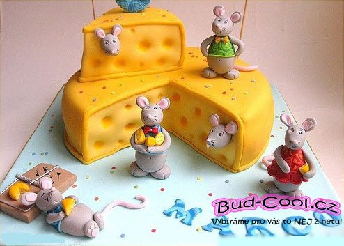 Sýrový dort s myškama